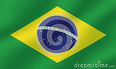 Brazilian Flag Stock Photo