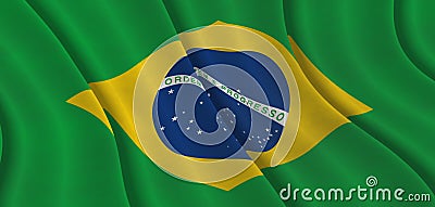 Brazilian Flag Stock Photo