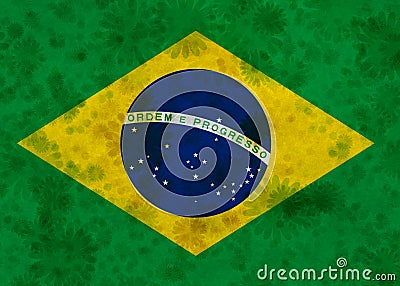 Brazilian Flag Stock Photo