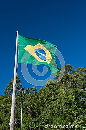 Brazilian Flag Stock Photo