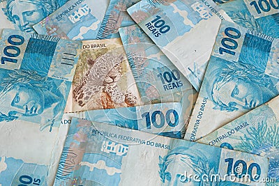 Brazilian money, reais, high nominal, success concept Stock Photo