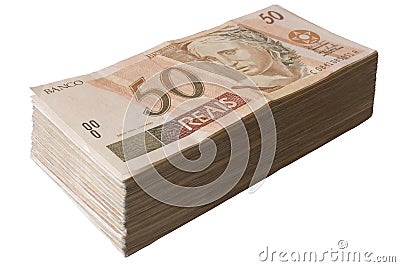 Brazilian Money - 50 Reais Stock Photo