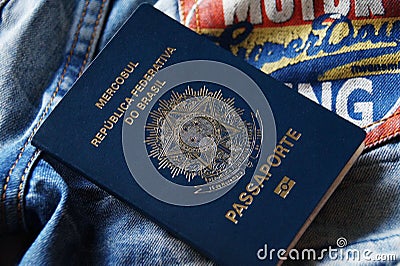 Brazilian Passport Stock Photo