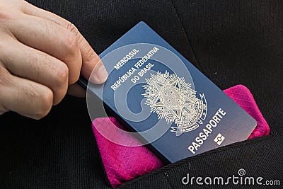 Brazilian passport Stock Photo