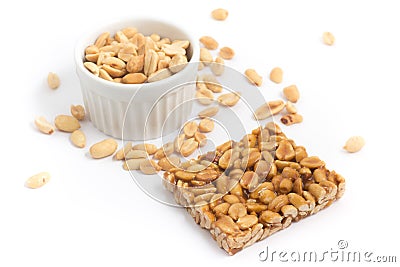 Brazilian Pe de Moleque. Peanut dessert Stock Photo