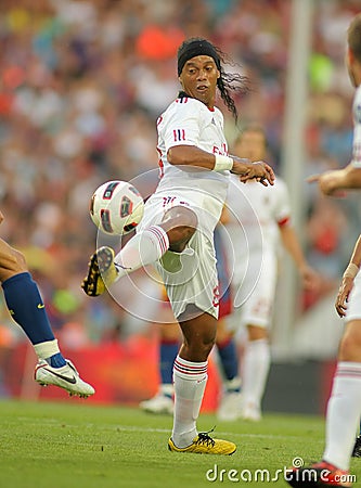 Brazilian player Ronaldinho Editorial Stock Photo