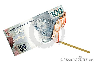 Brazilian Real Burn Stock Photo