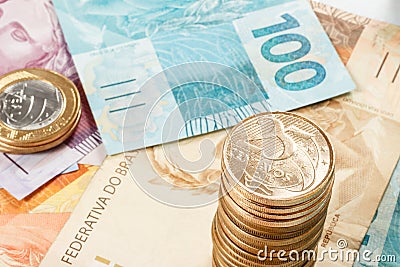 Brazilian real money Stock Photo