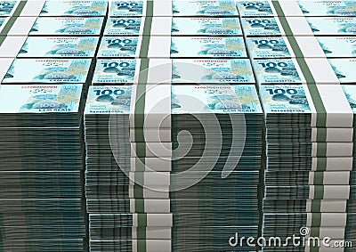 Brazilian real notes Stock Photo