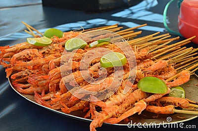 Brazilian shrimp exquisite flavor and aroma Stock Photo