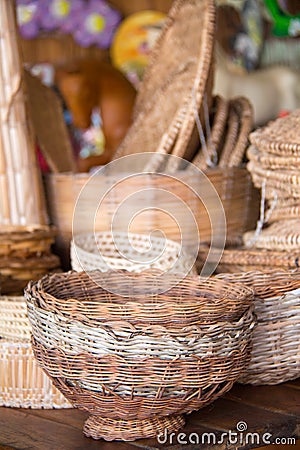 Brazilian wicker handcrafts Stock Photo