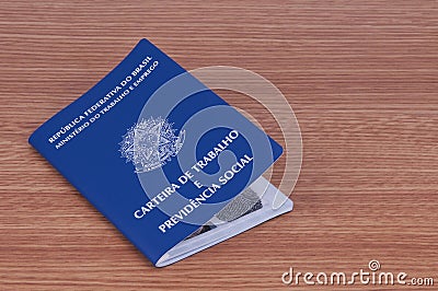 Brazilian work document and social security document (carteira d Stock Photo