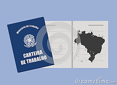 Brazilian work permit Stock Photo