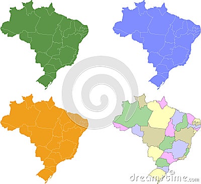 Brazilians States Stock Photo