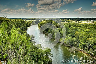 Brazos River, Waco texas Stock Photo