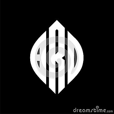 BRD circle letter logo design with circle and ellipse shape. BRD ellipse letters with typographic style. The three initials form a Vector Illustration