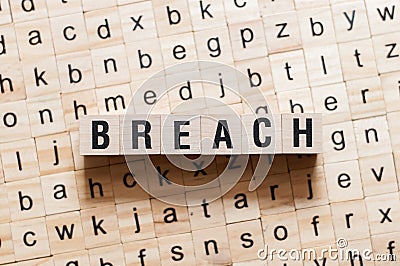 Breach word concept Stock Photo