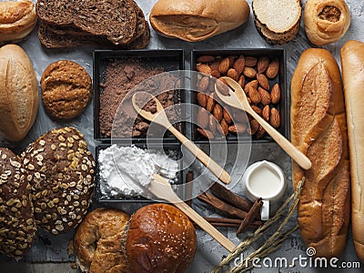 Bread and bakery mixers styling Stock Photo