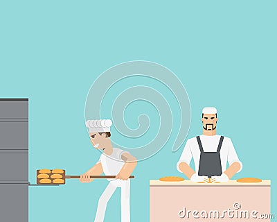 The Bread baking Vector Illustration