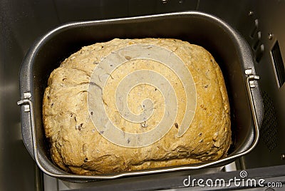 Bread in the bread maker Stock Photo