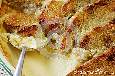 Bread and Butter Pudding Stock Photo