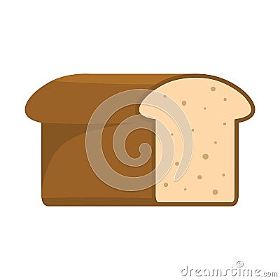 Bread colorful bakery product icon Vector Illustration