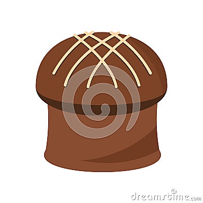 Bread colorful bakery product icon Vector Illustration