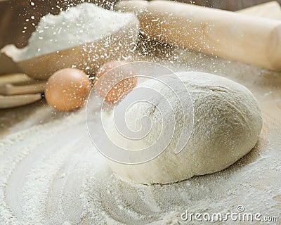 Bread cooking.Dough Stock Photo