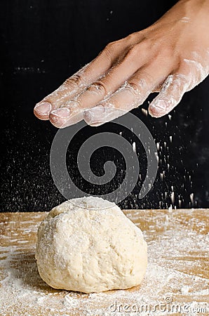 Bread cooking Stock Photo