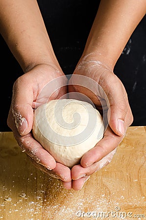 Bread cooking Stock Photo