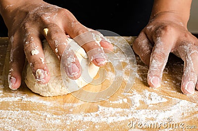 Bread cooking Stock Photo