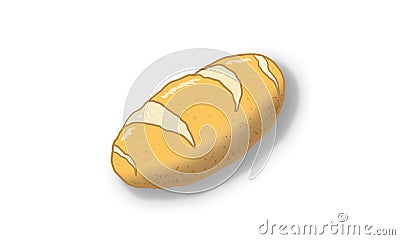 Bread Cartoon Illustration