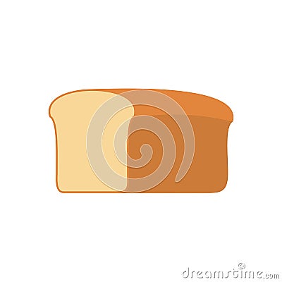 Bread isolated. piece of bread on white background Vector Illustration