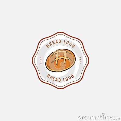 Bread Logo design template. Badges bread elements for restaurant. vector illustration Vector Illustration