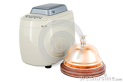 Bread making machine with reception bell, 3D rendering Stock Photo