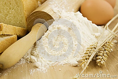 Bread preparation Stock Photo