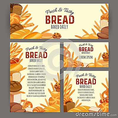 Bread products Vector Illustration