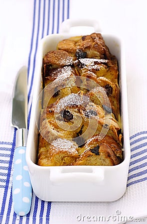 Bread pudding Stock Photo