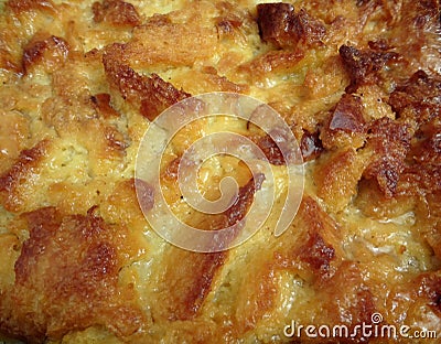 Bread Pudding Close-up Stock Photo