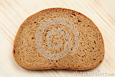 Bread slice on table Stock Photo