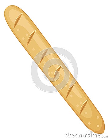 Bread stick icon. Cartoon baked snack product Vector Illustration