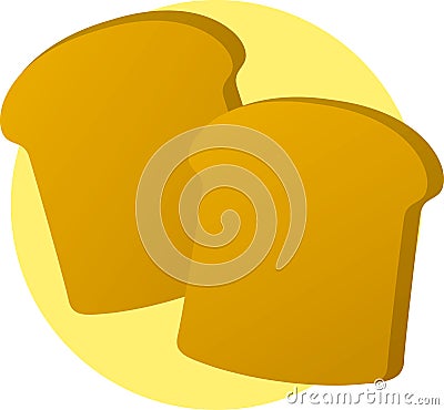 Bread toast slices illustration Stock Photo