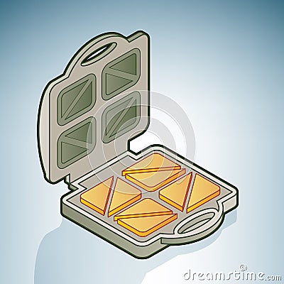 Bread Toaster Vector Illustration