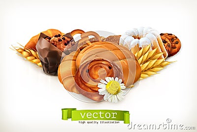 Bread, vector illustration Vector Illustration