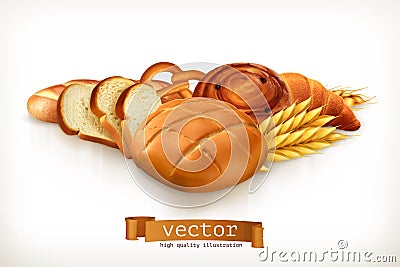 Bread, vector illustration Vector Illustration