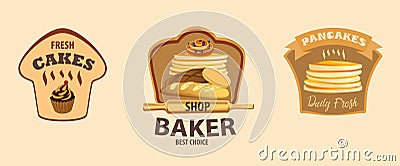 Bread vector label Stock Photo