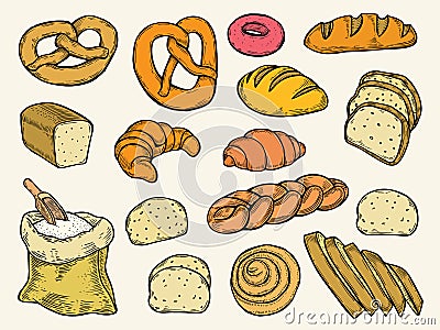 Bread vector set Vector Illustration