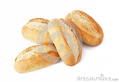 Bread on white background Stock Photo