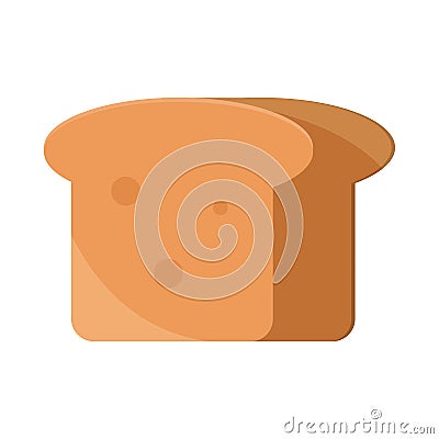 Bread whole grain menu bakery food product flat style icon Vector Illustration