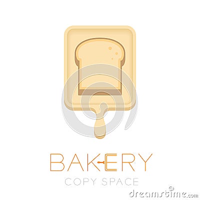Bread and Wood tray logo icon design illustration Vector Illustration